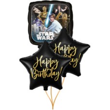 Bunch of 'Happy Birthday Star Wars' balloons
